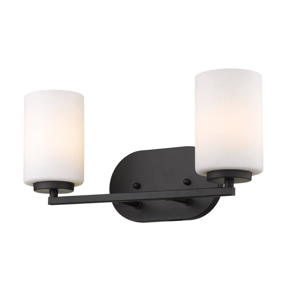 Golden Lighting Manhattan 2-light Vanity in Matte Black